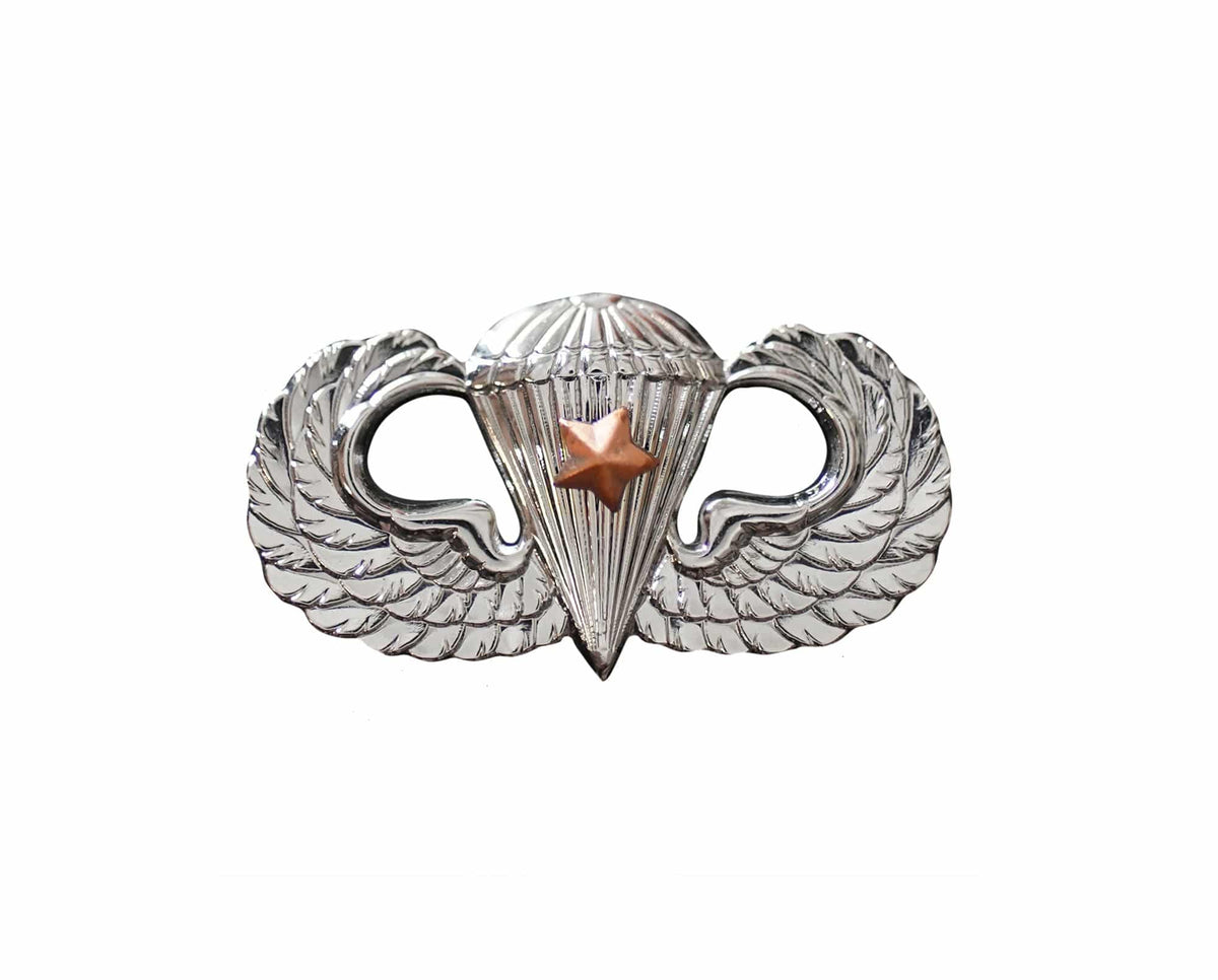 U.S. Army Combat Parachutist Jump WING 1AWD BASIC Full Size STA-BRITE