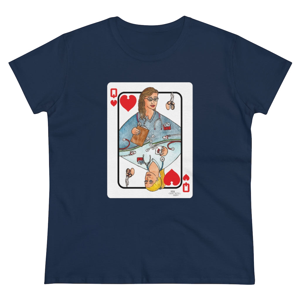 Nurse Queen Women's Navy Tee