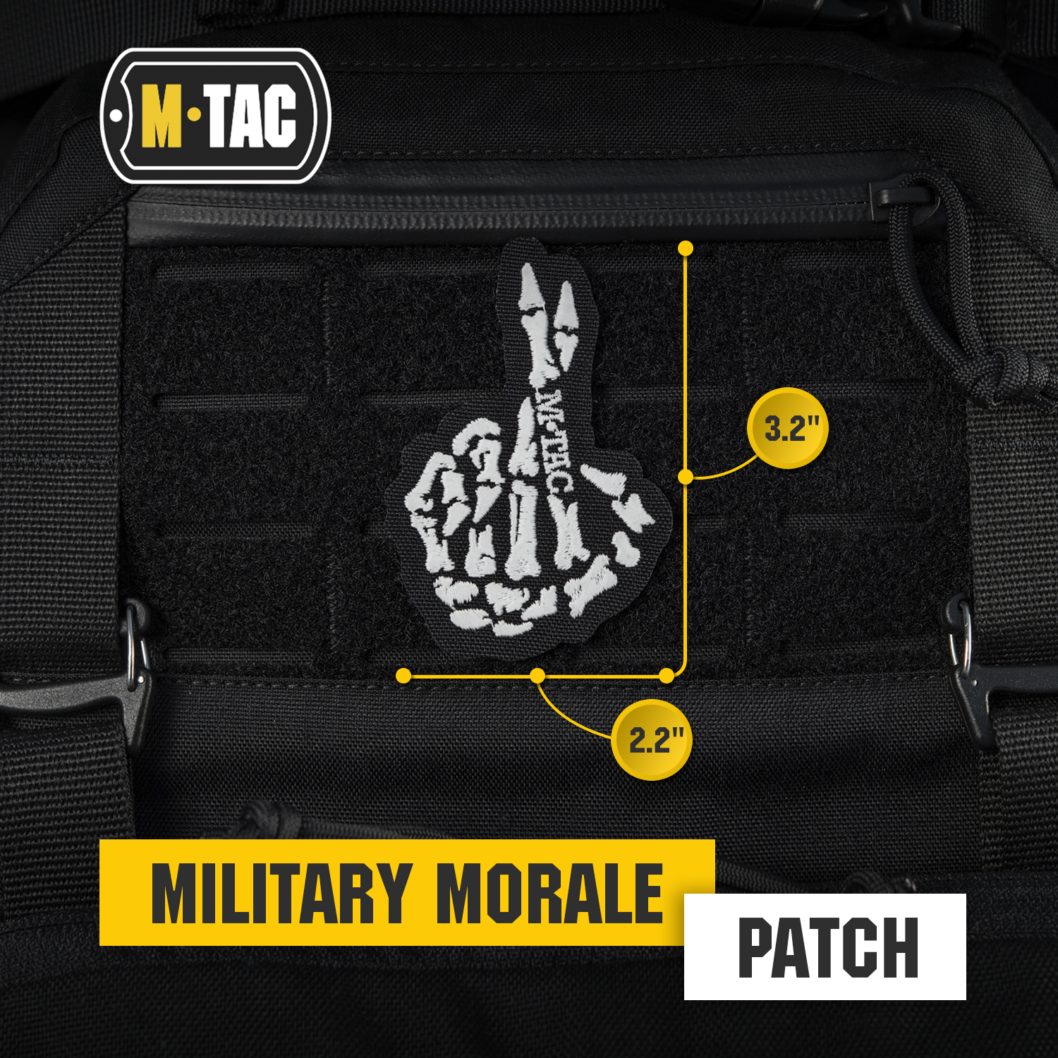 M-Tac GITD Patch Crossed Fingers (Embroidered)