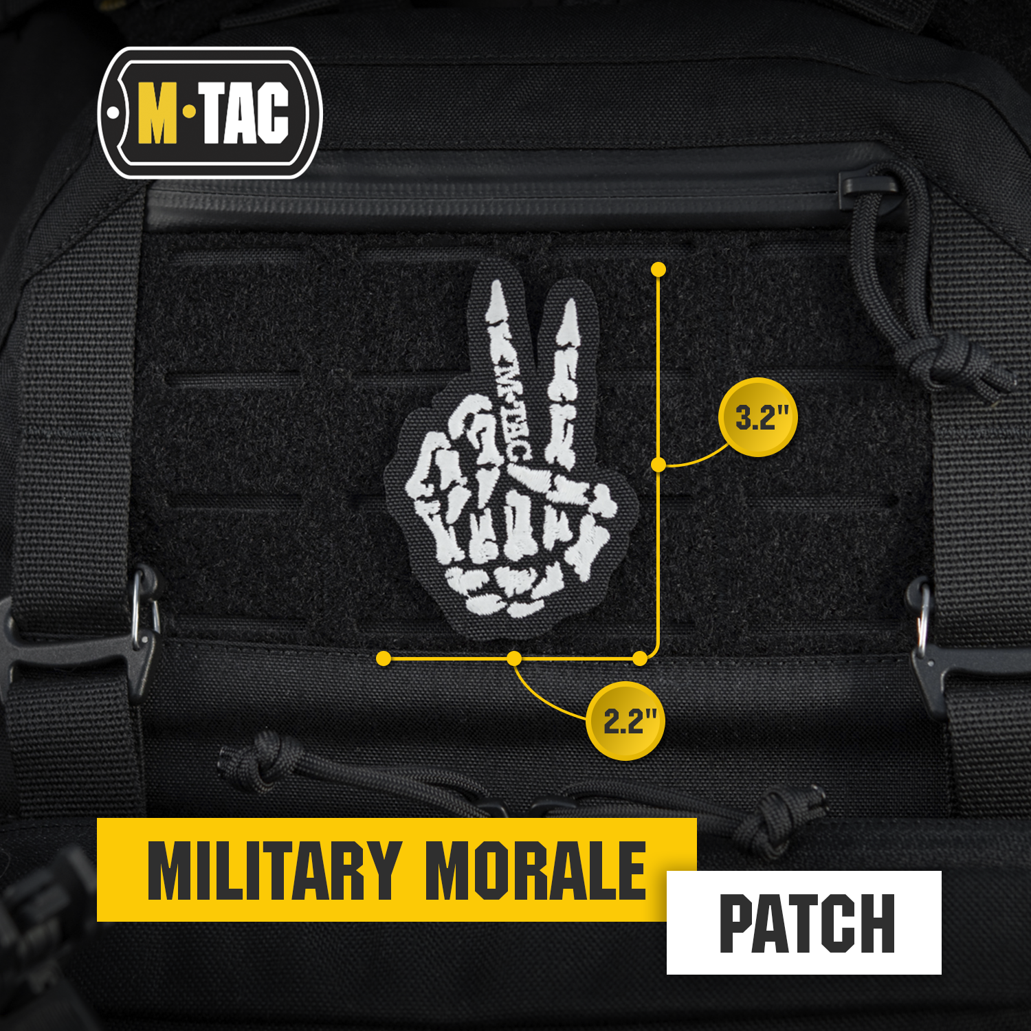 M-Tac GITD Patch Victory Hand (Embroidered)