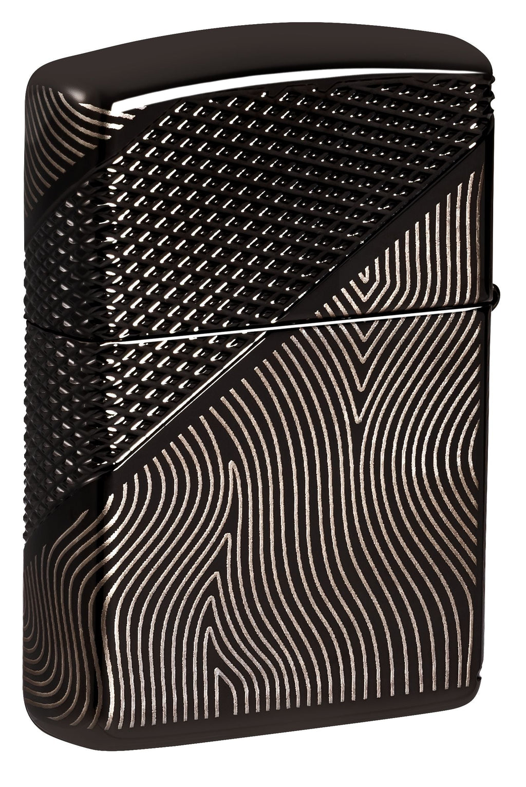 Zippo Z Crystal Design, High Polish Black Armor Lighter #46928