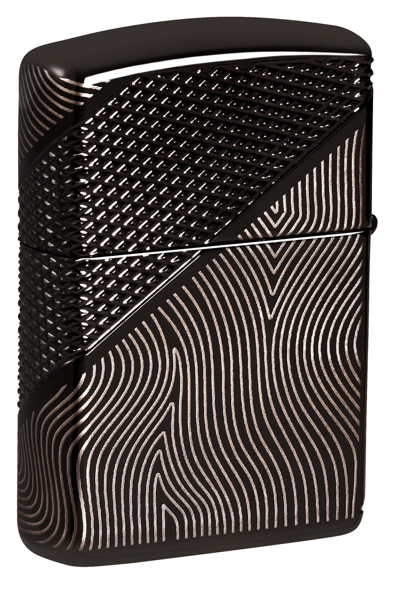 Zippo Z Crystal Design, High Polish Black Armor Lighter #46928