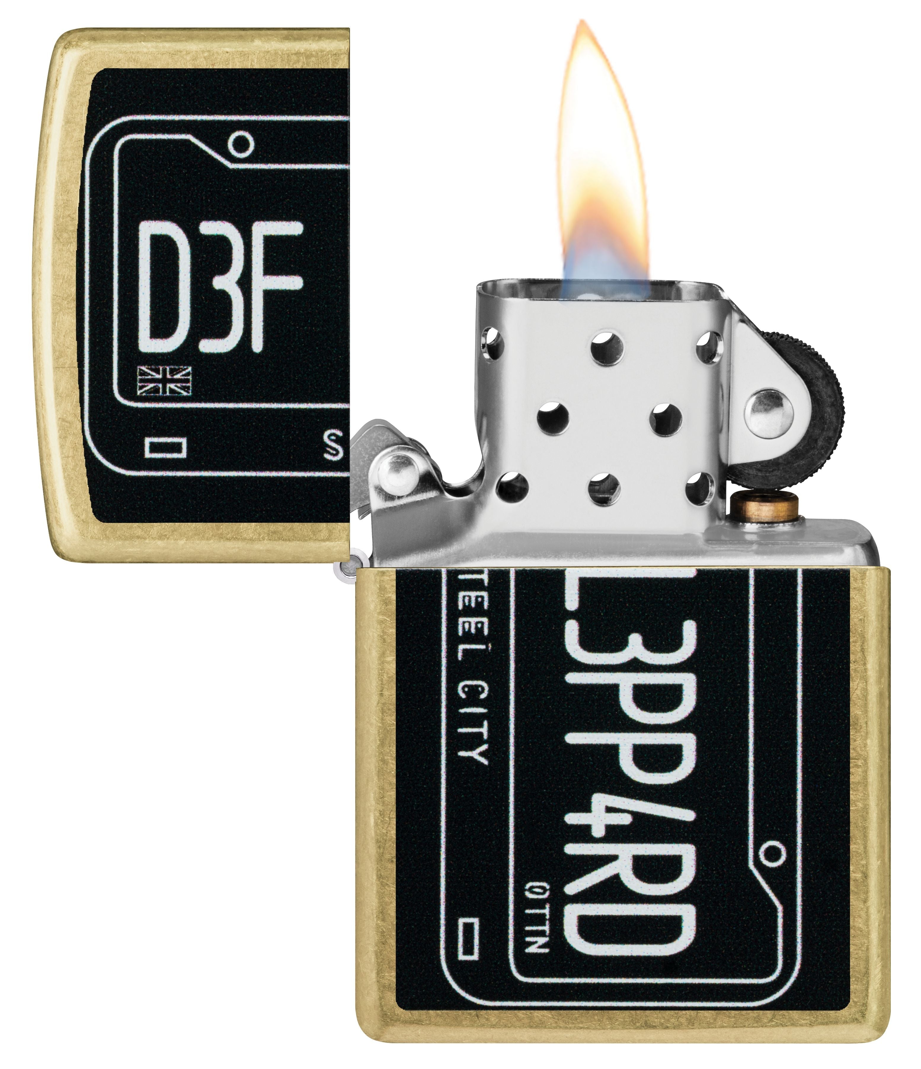Zippo Def Leppard Steel City Street Brass Lighter #47223