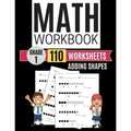 Math Workbook Grade 1 Worksheets Adding Shapes - Paperback