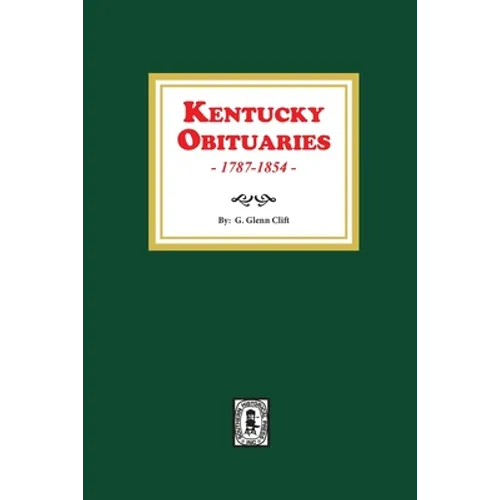 Kentucky Obituaries, 1787-1854
