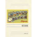 Vintage Lined Notebook Greetings from Newport Beach - Paperback
