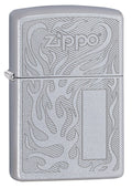 Zippo Logo Design, Good for Engraving, Classic Satin Chrome Lighter #29698