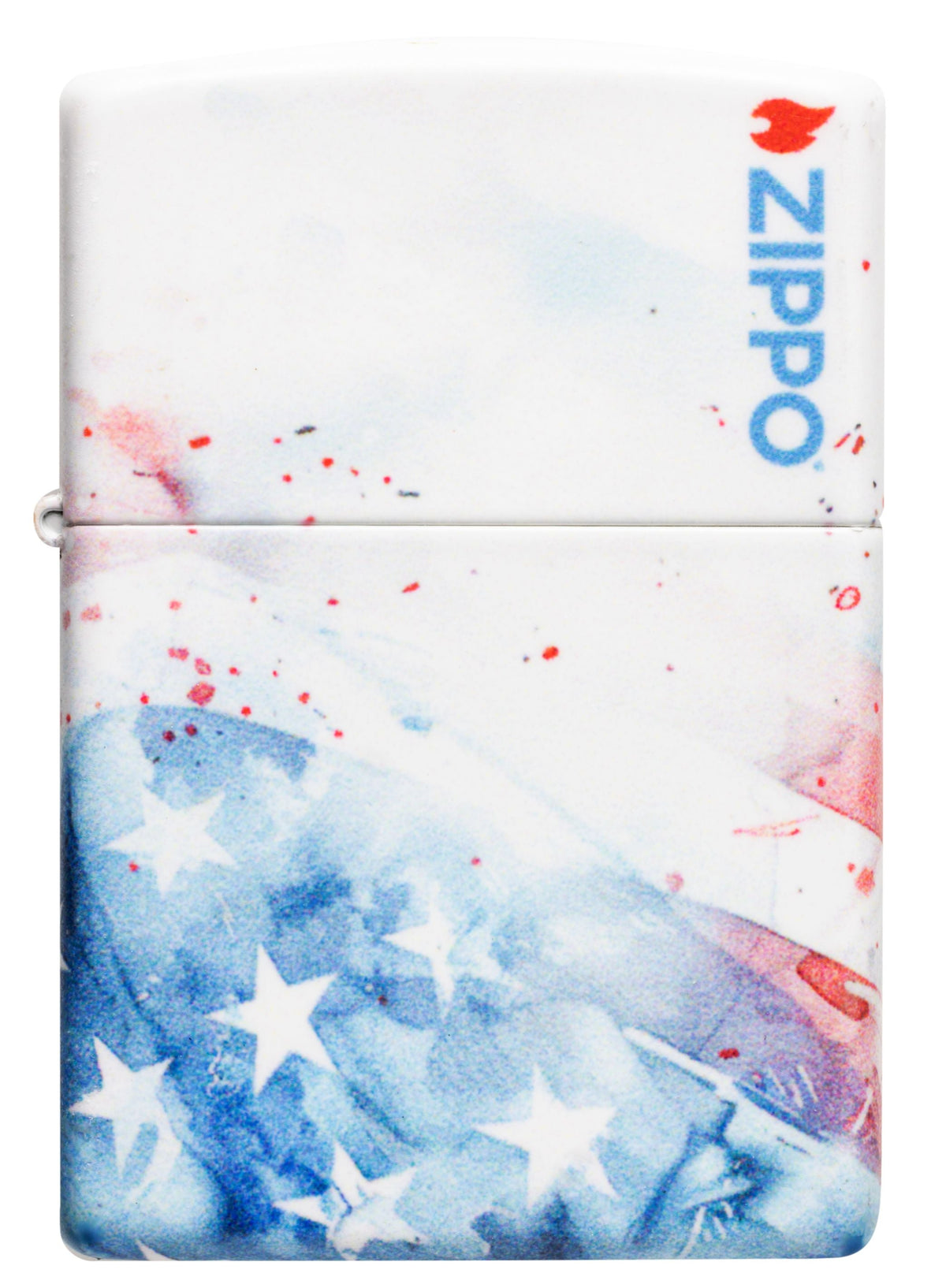 Zippo American Flag Watercolor, 540 White Matte Lighter #47209