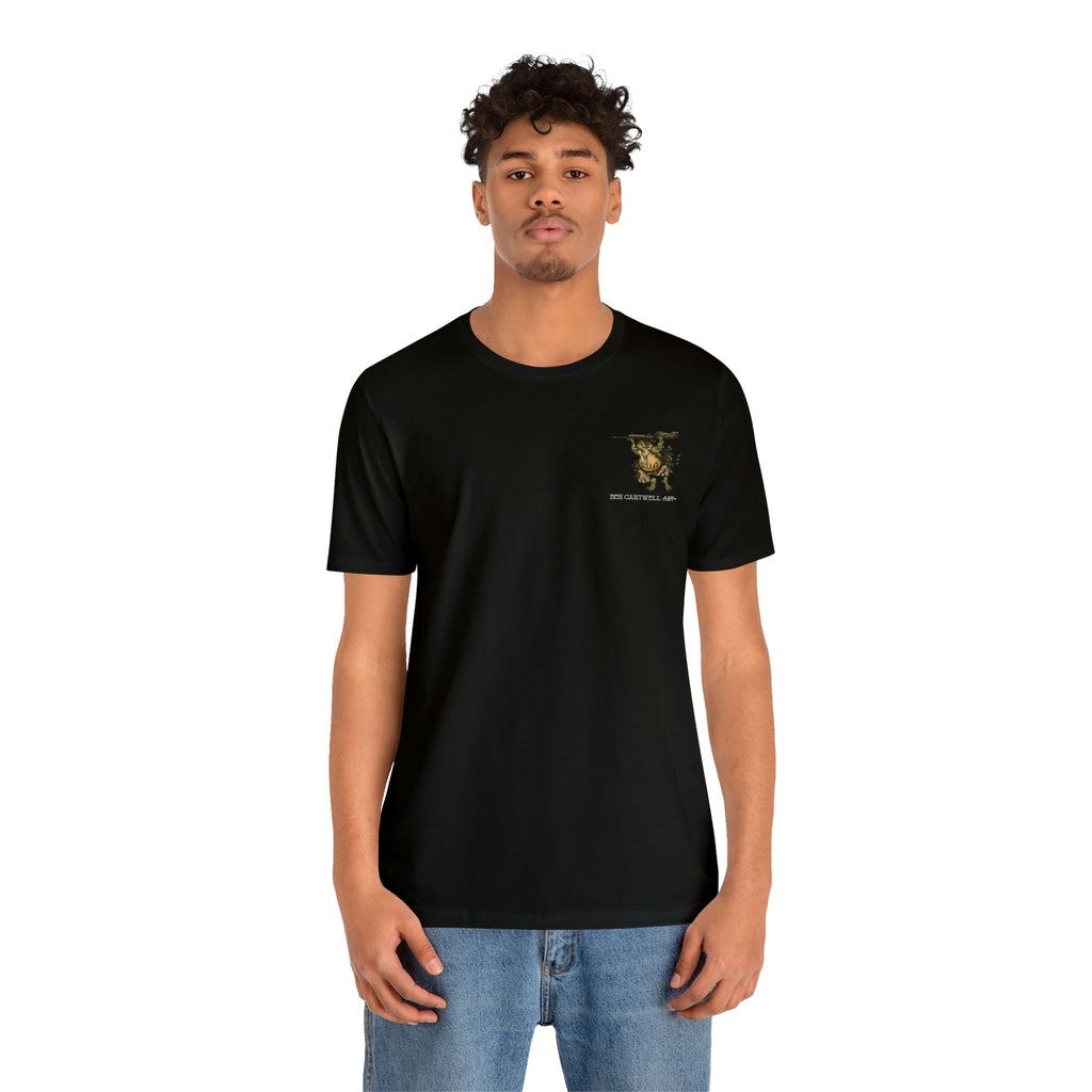 Sniper Rifle Frog - Front Print - Short Sleeve Tee
