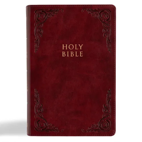 KJV Large Print Personal Size Reference Bible, Burgundy Leathertouch - Imitation Leather
