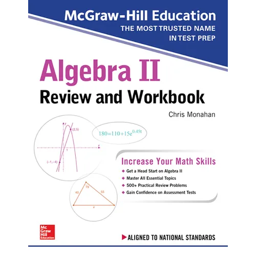 McGraw-Hill Education Algebra II Review and Workbook - Paperback