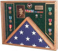 Deluxe Combo Awards Flag Display Case - 5'x8' flag