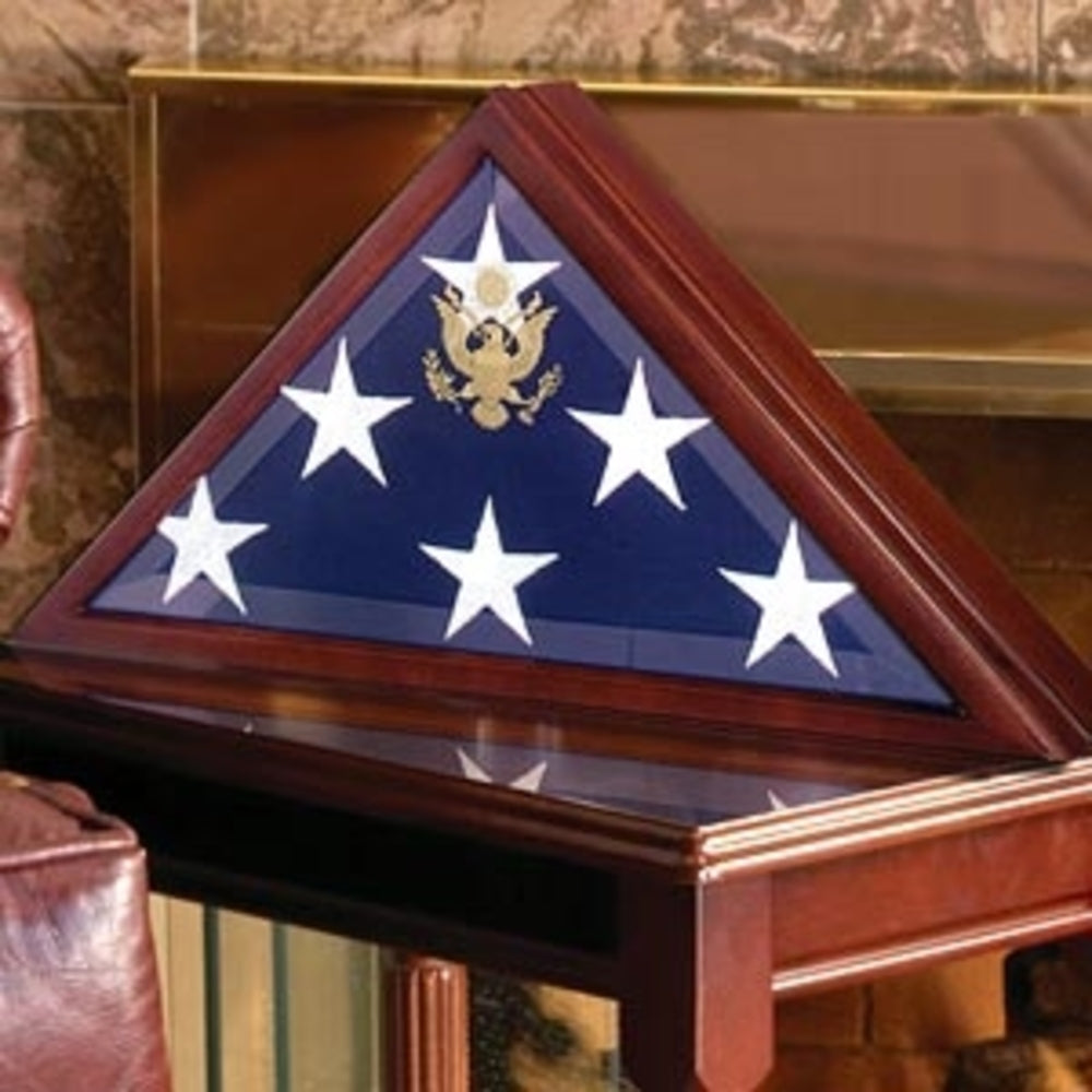American Burial Flag Box, Large Coffin USA Flag Display Case.