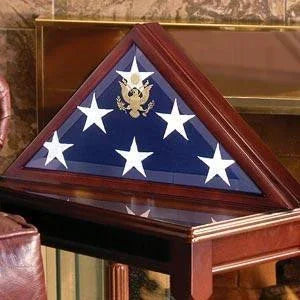 Flag display case to fit burial flag.