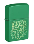Zippo Music Is My Life, Grass Green Matte Lighter #48844