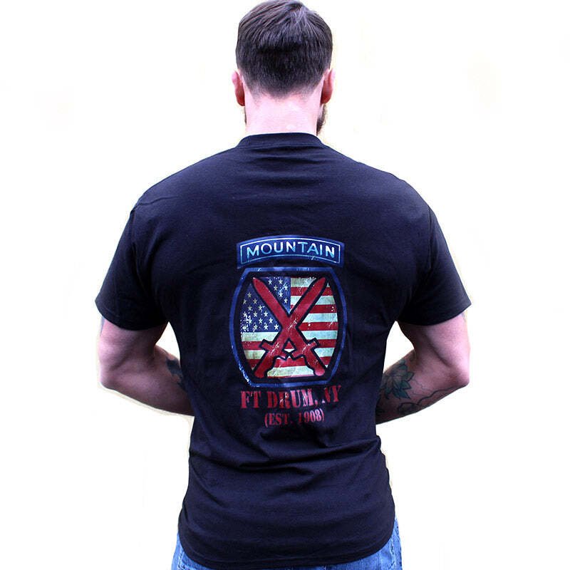 10th Mountain Division T-Shirt – Fort Drum NY Army Unit Shirt Est. 1908