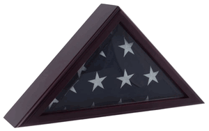 Fireman flag case for 3ft x 5ft Flag - Black Cherry, Oak, Walnut finish