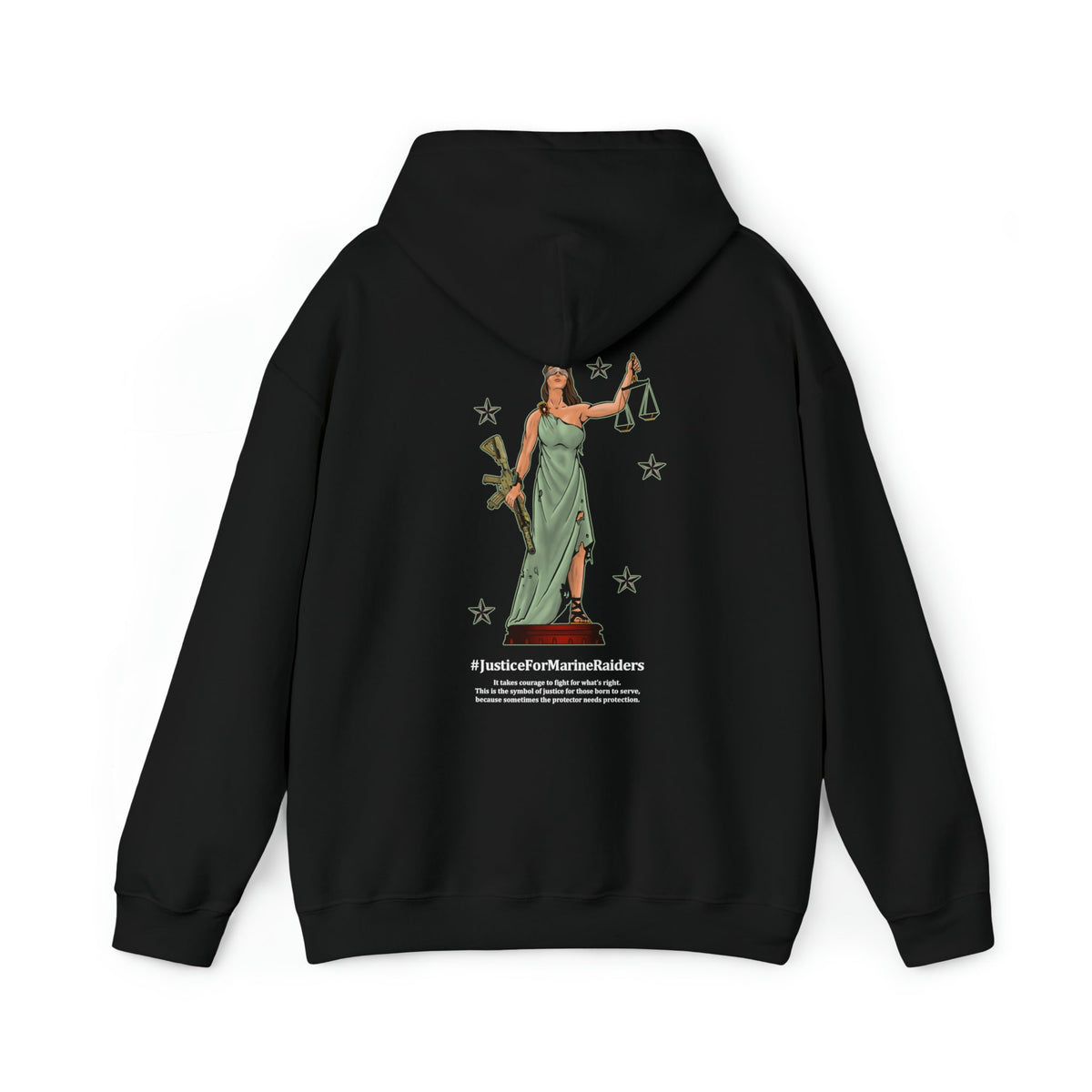MARSOC Lady Justice ~ Hoodie (Fight for Whats Right Quote)