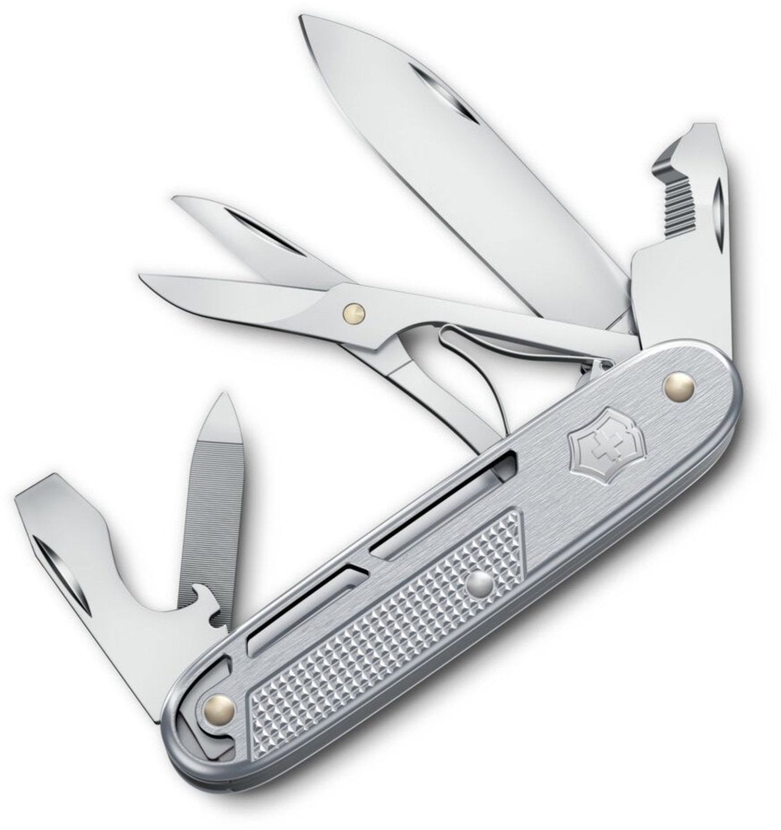 Victorinox synergy x alox pocket knife - 10 functions - silver
