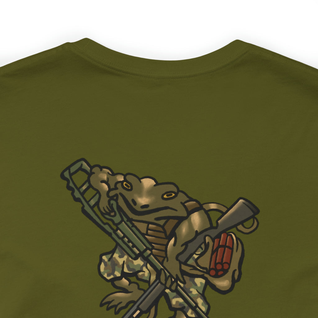Metal Detector Shotgun Engi Frog - Back Print - Short Sleeve Tee