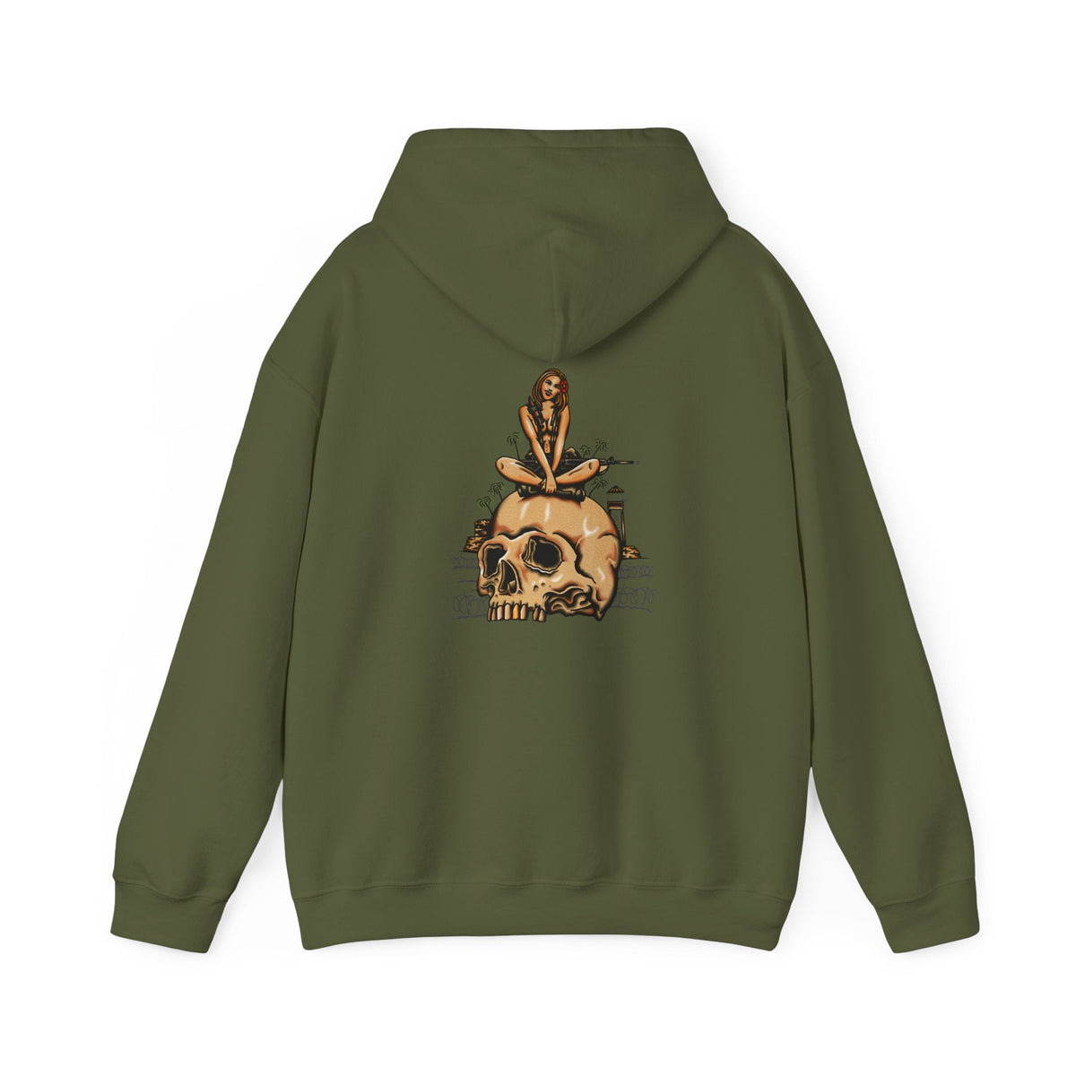 Infantry Vietnam Pin-Up On Skull - Hoodie