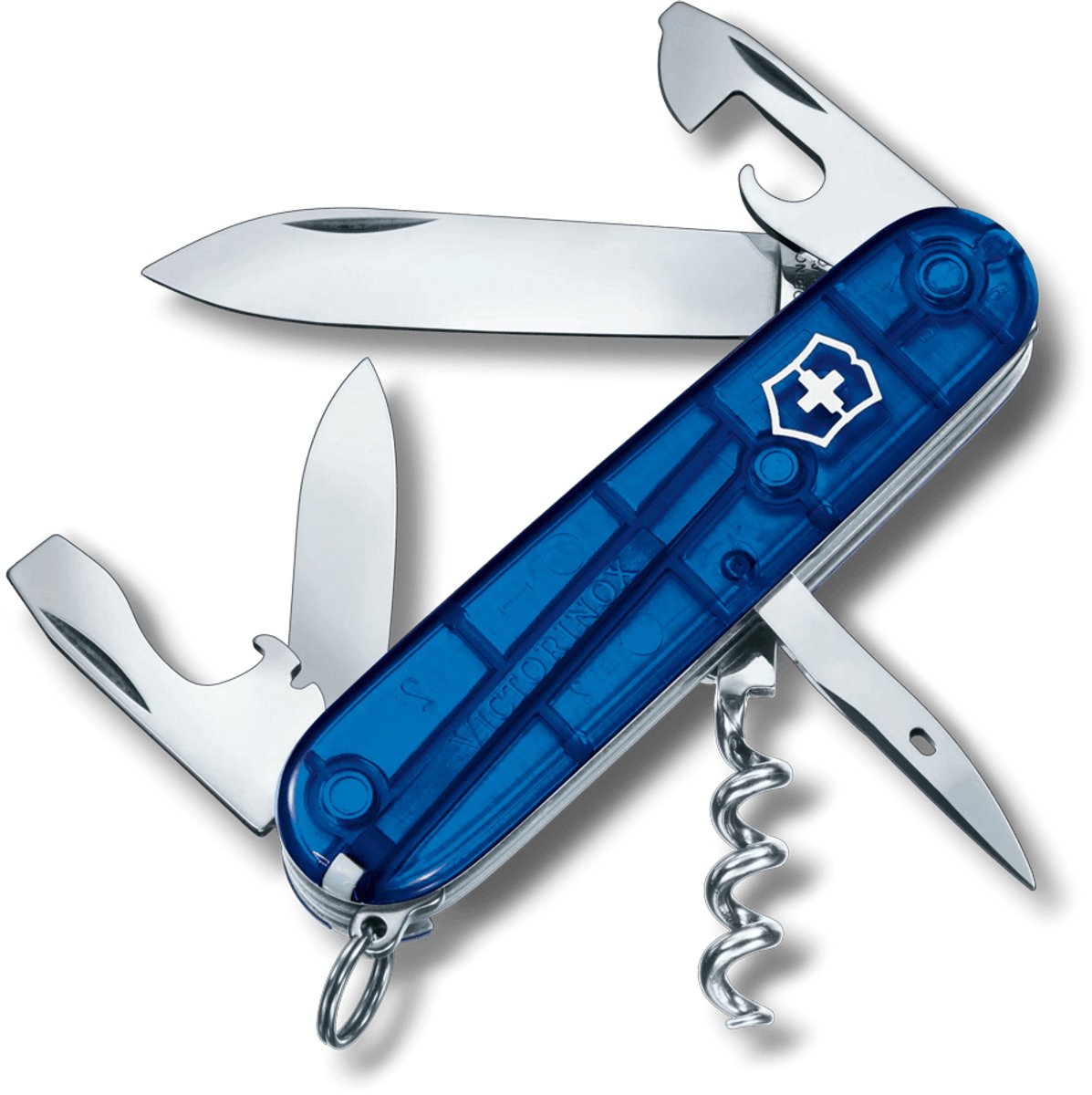 Victorinox spartan pocket knife - 12 functions - transparent blue