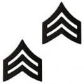 US Army Black Metal Subdued Pin-On Rank