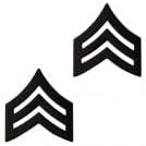 US Army Black Metal Subdued Pin-On Rank