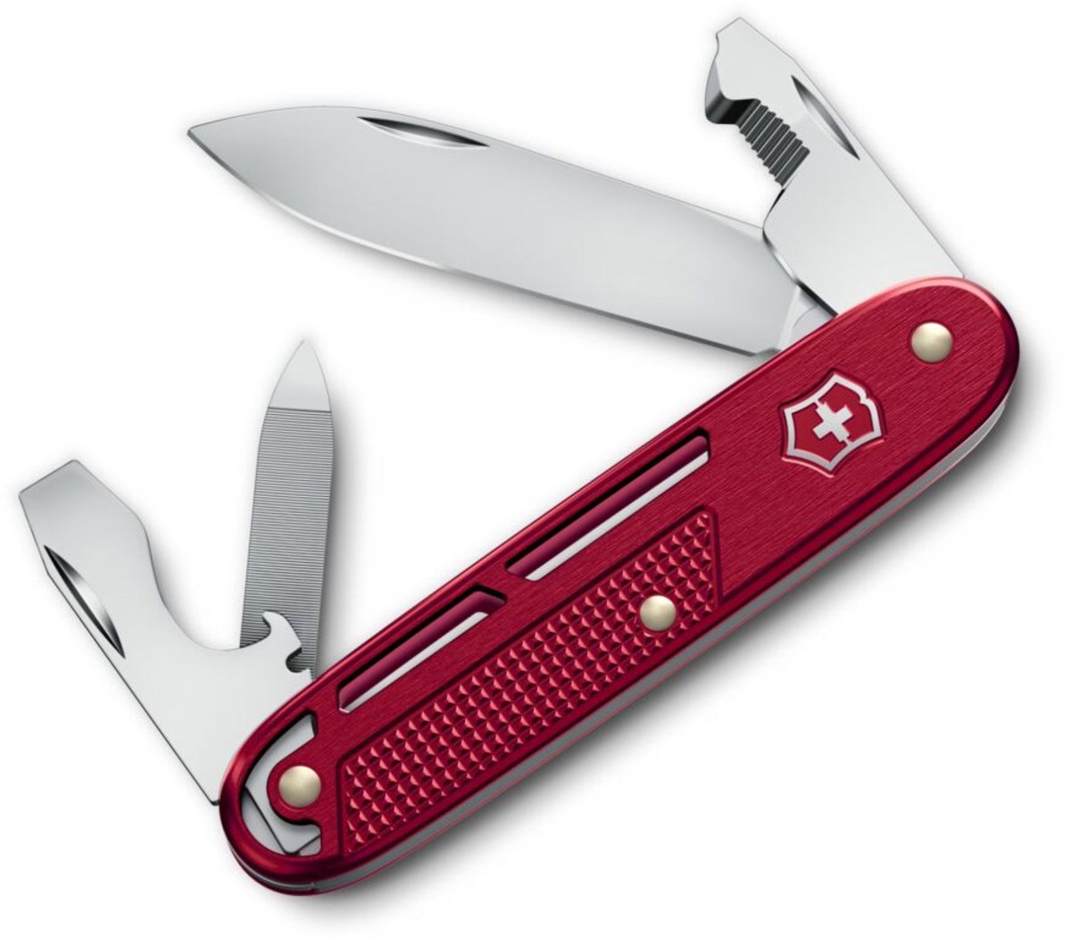 Victorinox synergy alox pocket knife - 9 functions - red