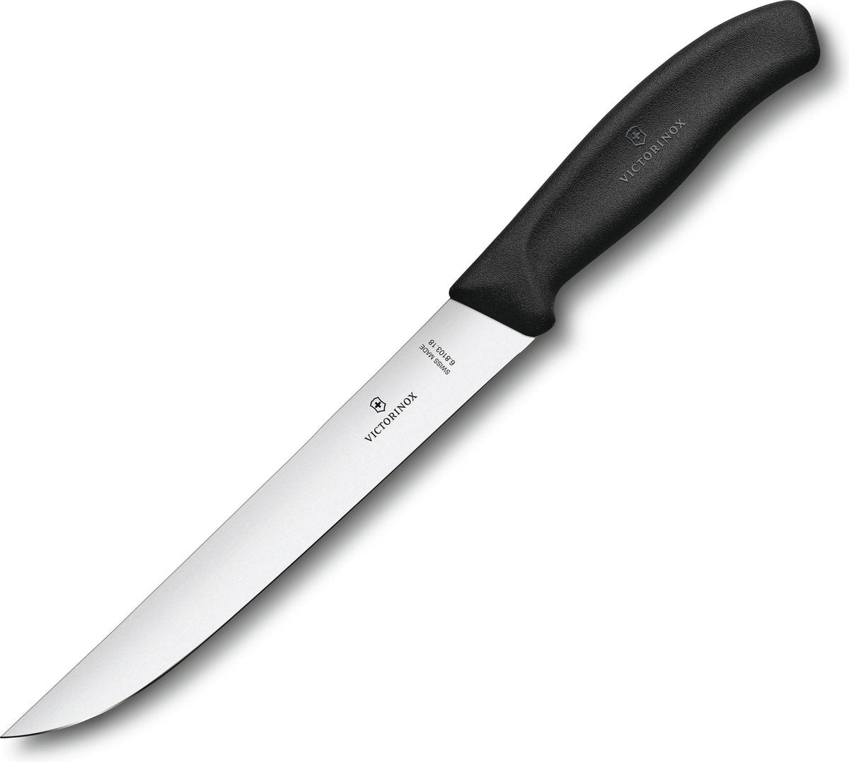 Victorinox Swiss classic carving knife - 18cm - stainless steel fibrox - black