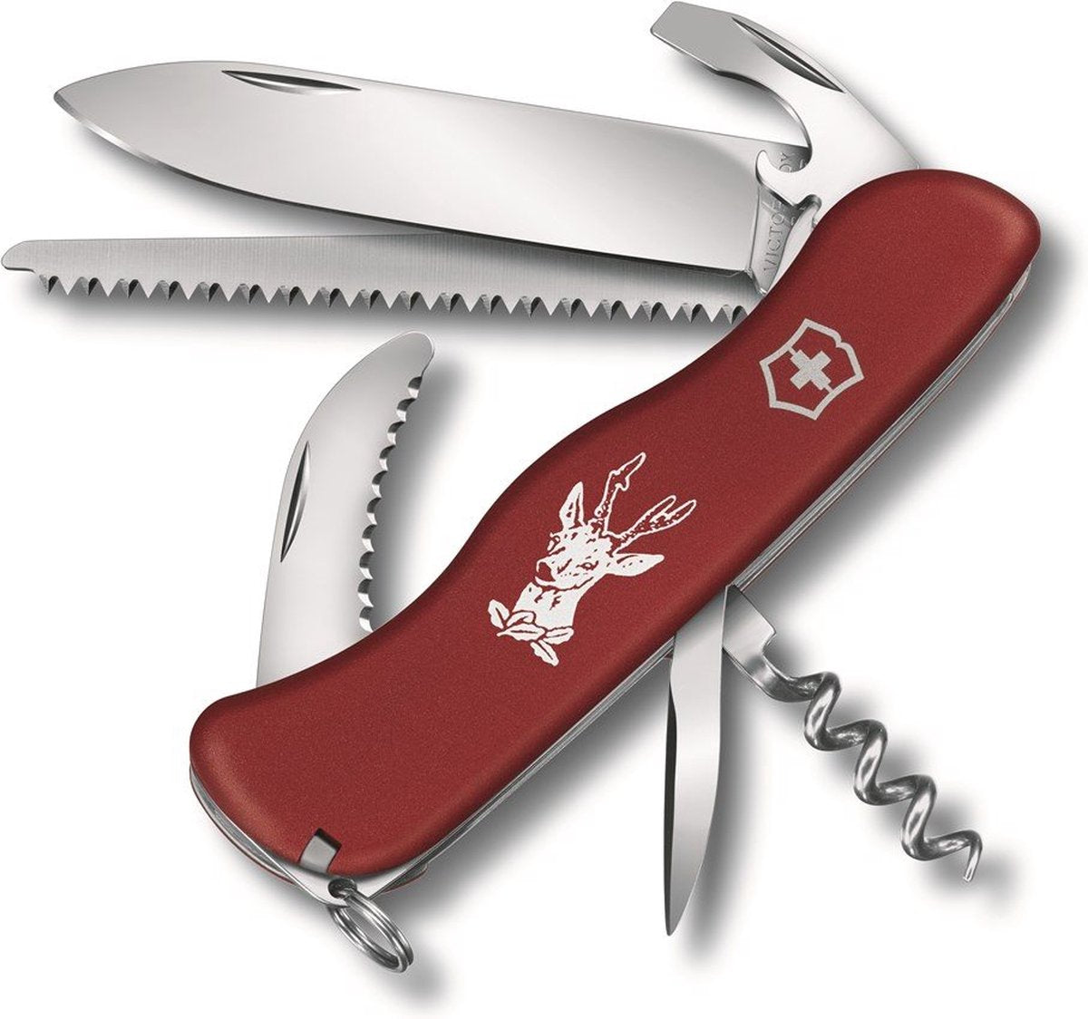 Victorinox hunter red swiss army knife - 12 functions - red