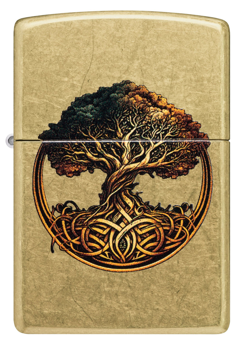 Zippo Tree of Life Celtic Art, Street Brass Lighter #47176