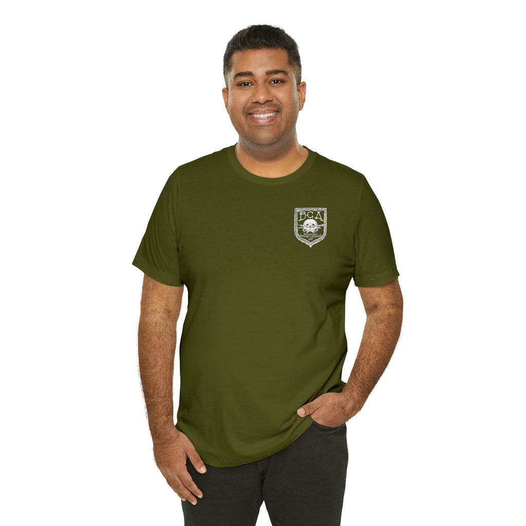240 Machine Gun Frog - Back Print - Short Sleeve Tee