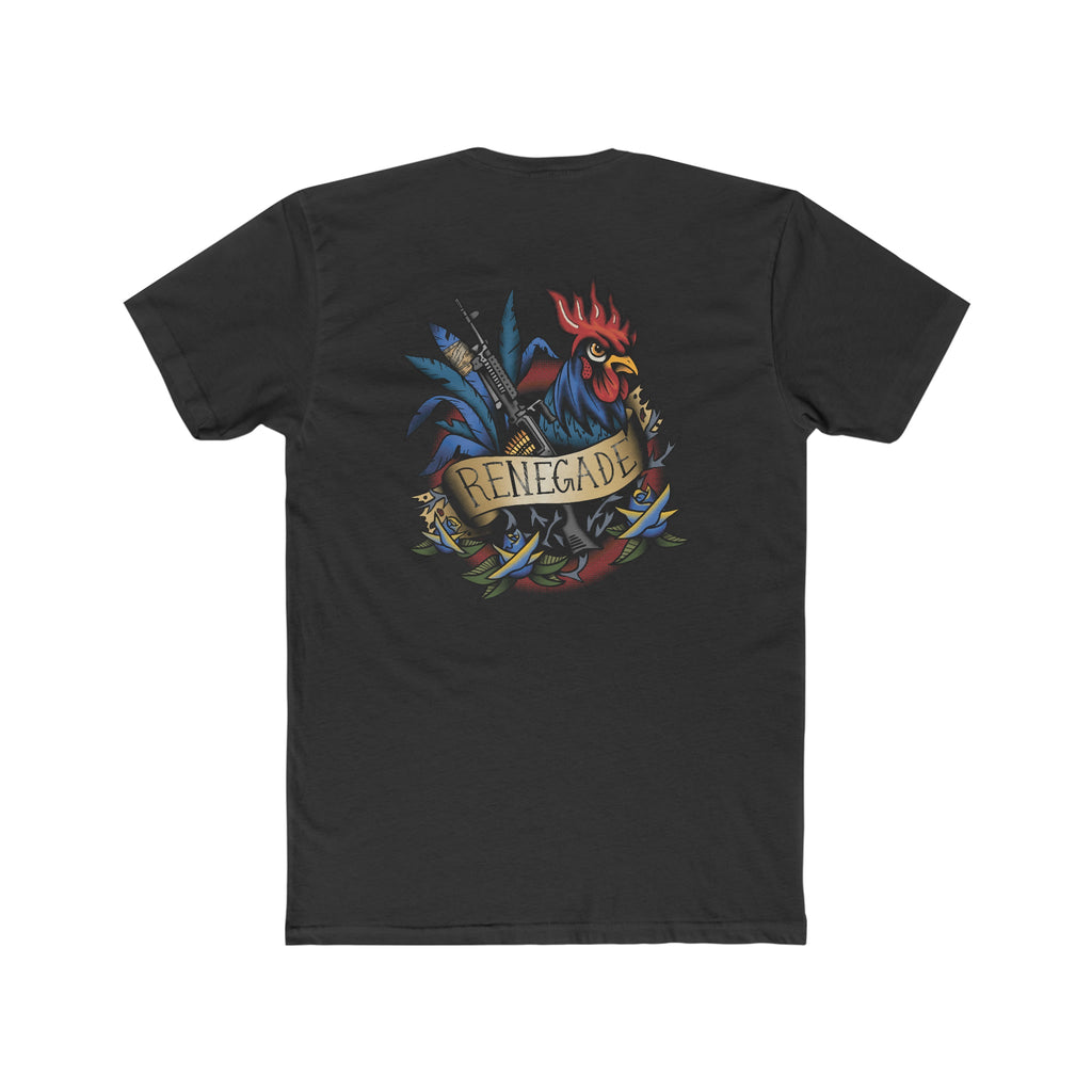 Blue Renegade Rooster - Crew Tee