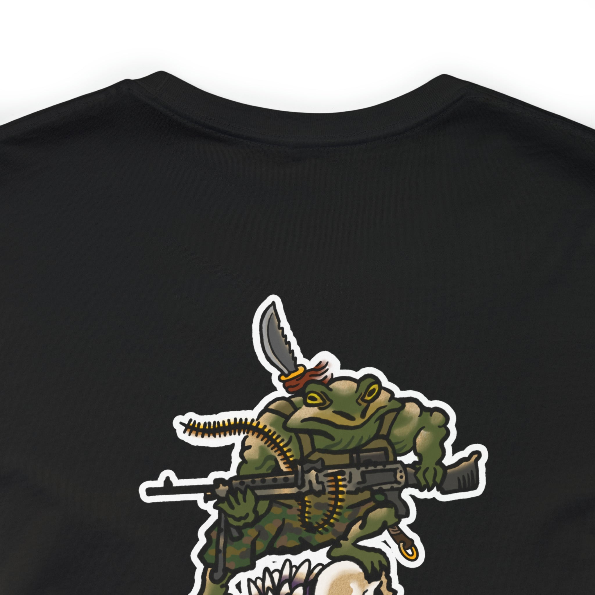 240 Machine Gun Frog - Back Print - Short Sleeve Tee