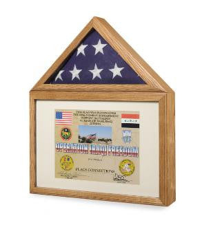 Flag display case - Flag shadow box, flag and medals Case, 3'x5'flag