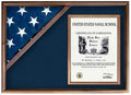 Display Cases for Flags From Military, Walnut Case Flag & Document Case