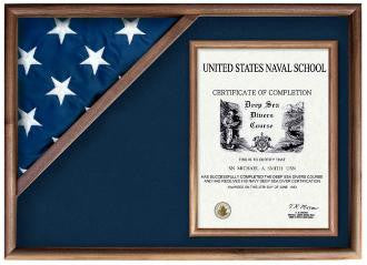 Flag and Military Insignia Display Case