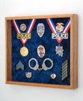 Law Enforcement Deluxe Awards Display Case, Velvet Background Inside