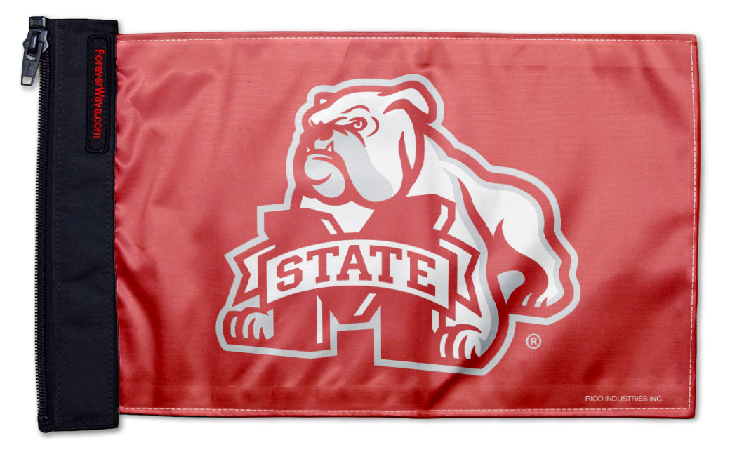 Mississippi State 11"x17" Forever Wave Flag for Jeep Wrangler JK 2-Door 2007-2018