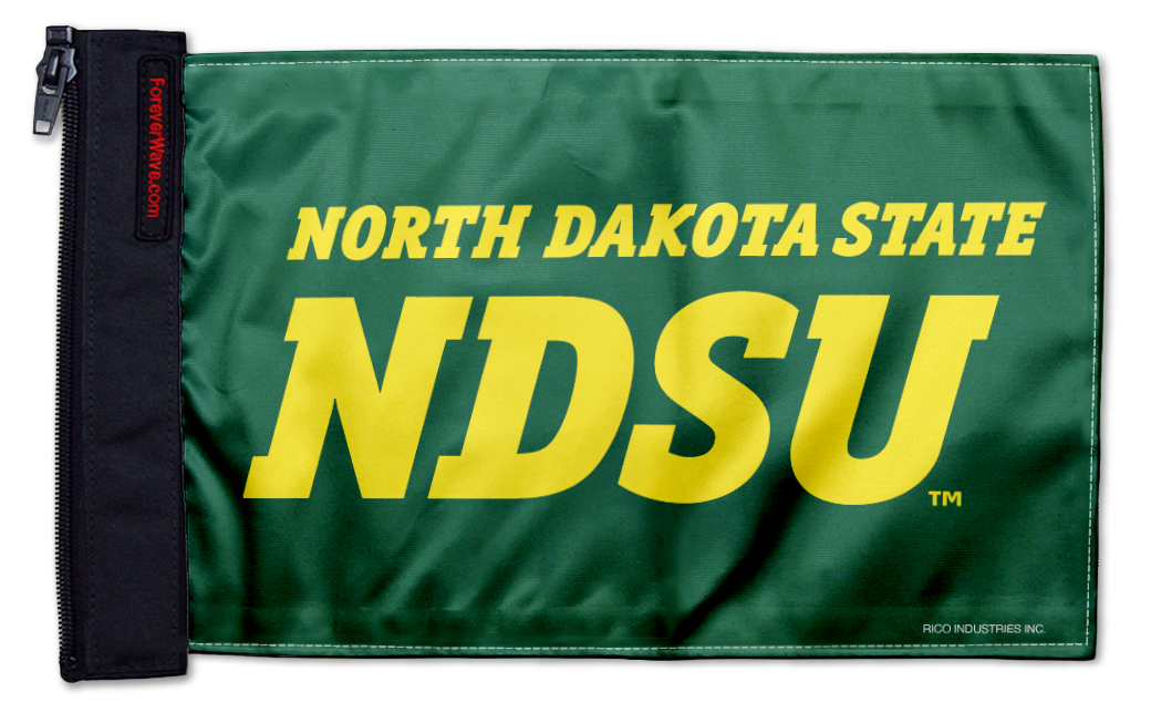 North Dakota State 11"x17" Forever Wave Flag for Golf Carts