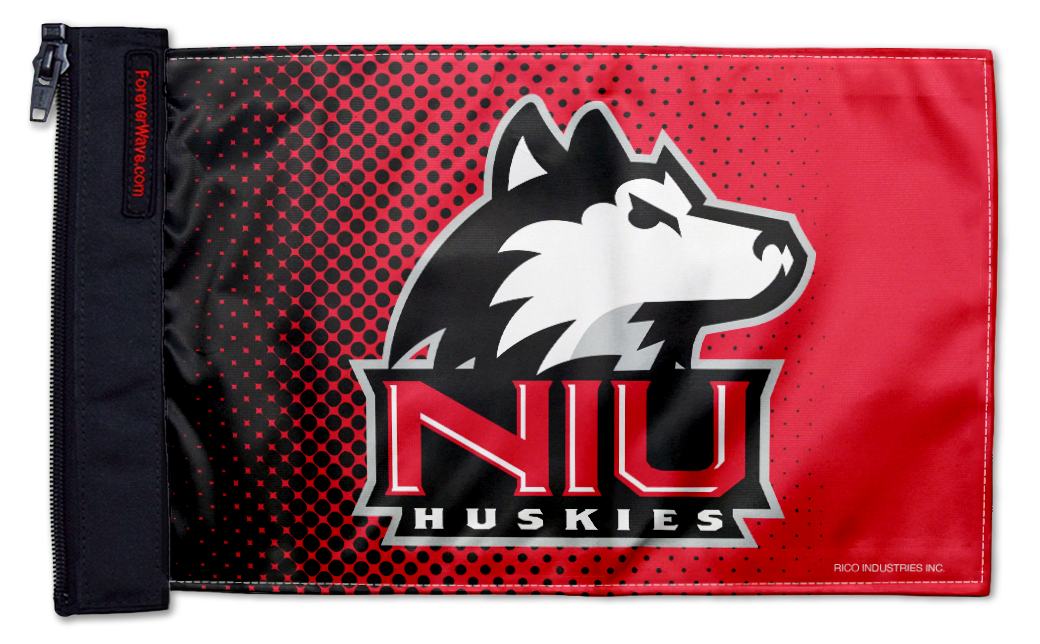 Northern Illinois 11"x17" Forever Wave Flag for Boats