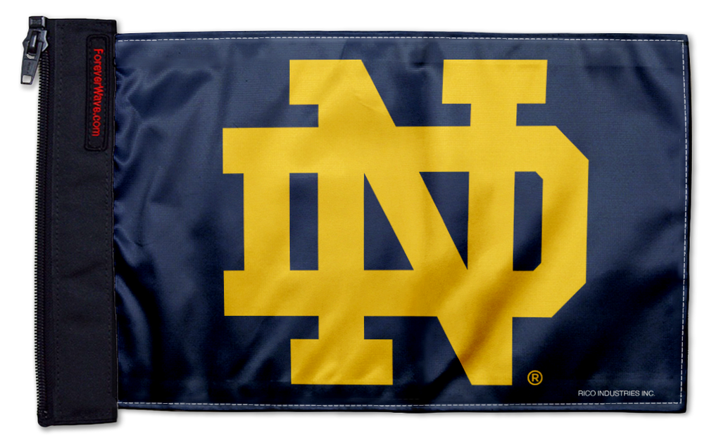 Notre Dame 11"x17" Forever Wave Flag for Jeep Wrangler LJ 2003-2006