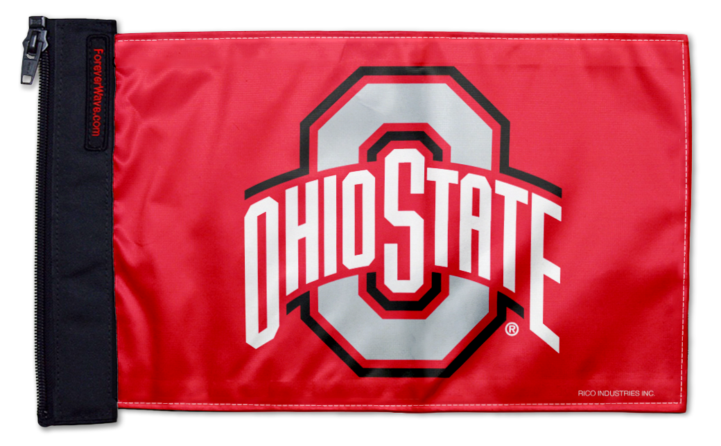 Ohio State Red11"x17" Forever Wave Flag for Jeep Wrangler LJ 2003-2006