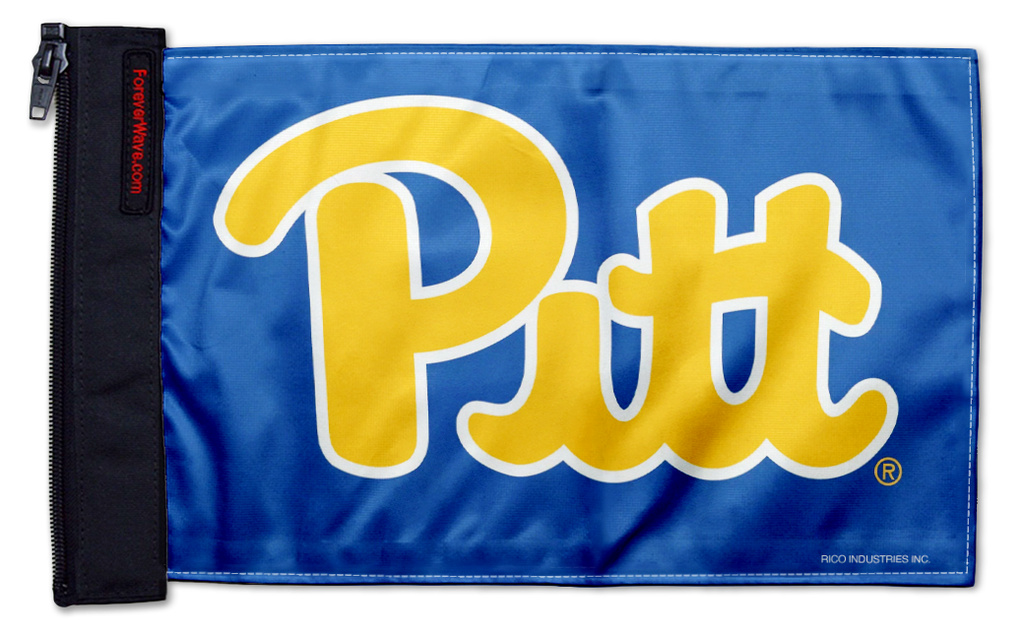 Pittsburgh PITT 11"x17" Forever Wave Flag for Jeep Wrangler JLU 4-Door 2018-Present
