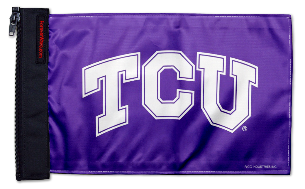 TCU 11"x17" Forever Wave Flag for Boats