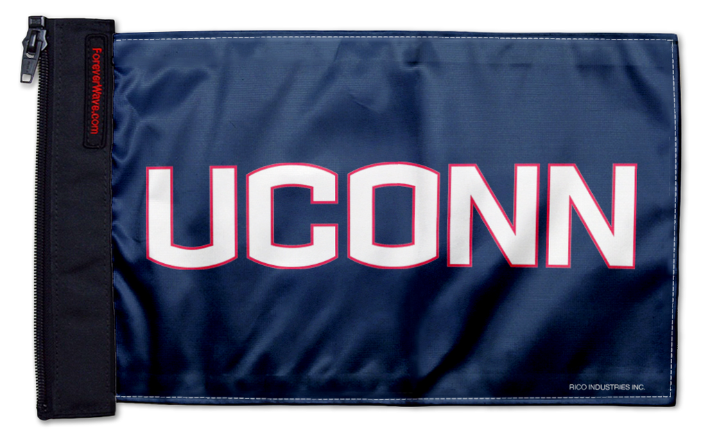 Connecticut UCONN 11"x17" Forever Wave Flag for Jeep Wrangler LJ 2003-2006
