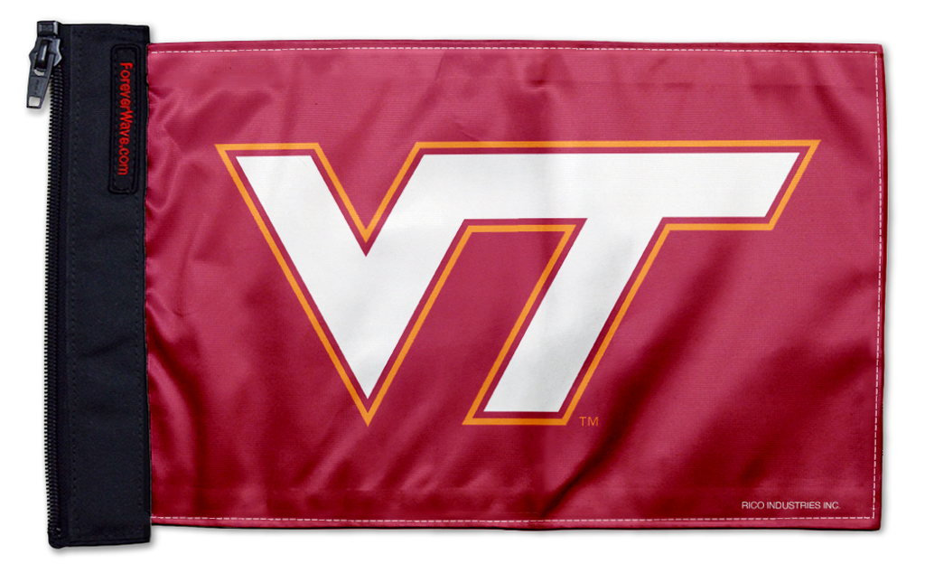 Virginia Tech 11"x17" Forever Wave Flag for Jeep Wrangler LJ 2003-2006