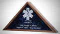 EMT Flag case, Medical Flag display case - 5' x 9-1/2'flag