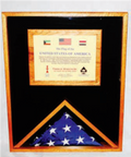 Military Memorial Flag Medal and Certificate Display Case.